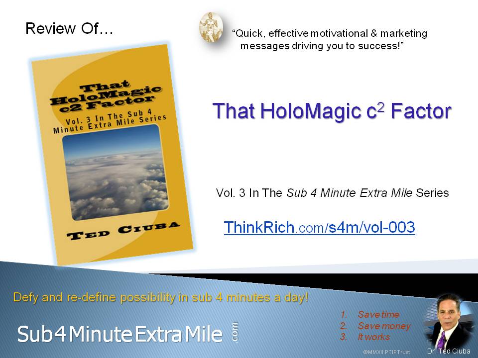 Review of “That HoloMagic c2 Factor” of Sub 4 Minute Extra Mile Series – Vol 3